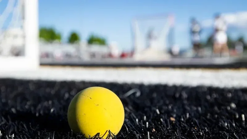 A ball lies off the field after a high school girl’s lacrosse game held at Riverton High School in Riverton on Tuesday, April 29, 2025.